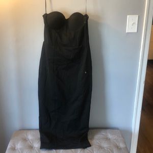 Black strapless misha dress